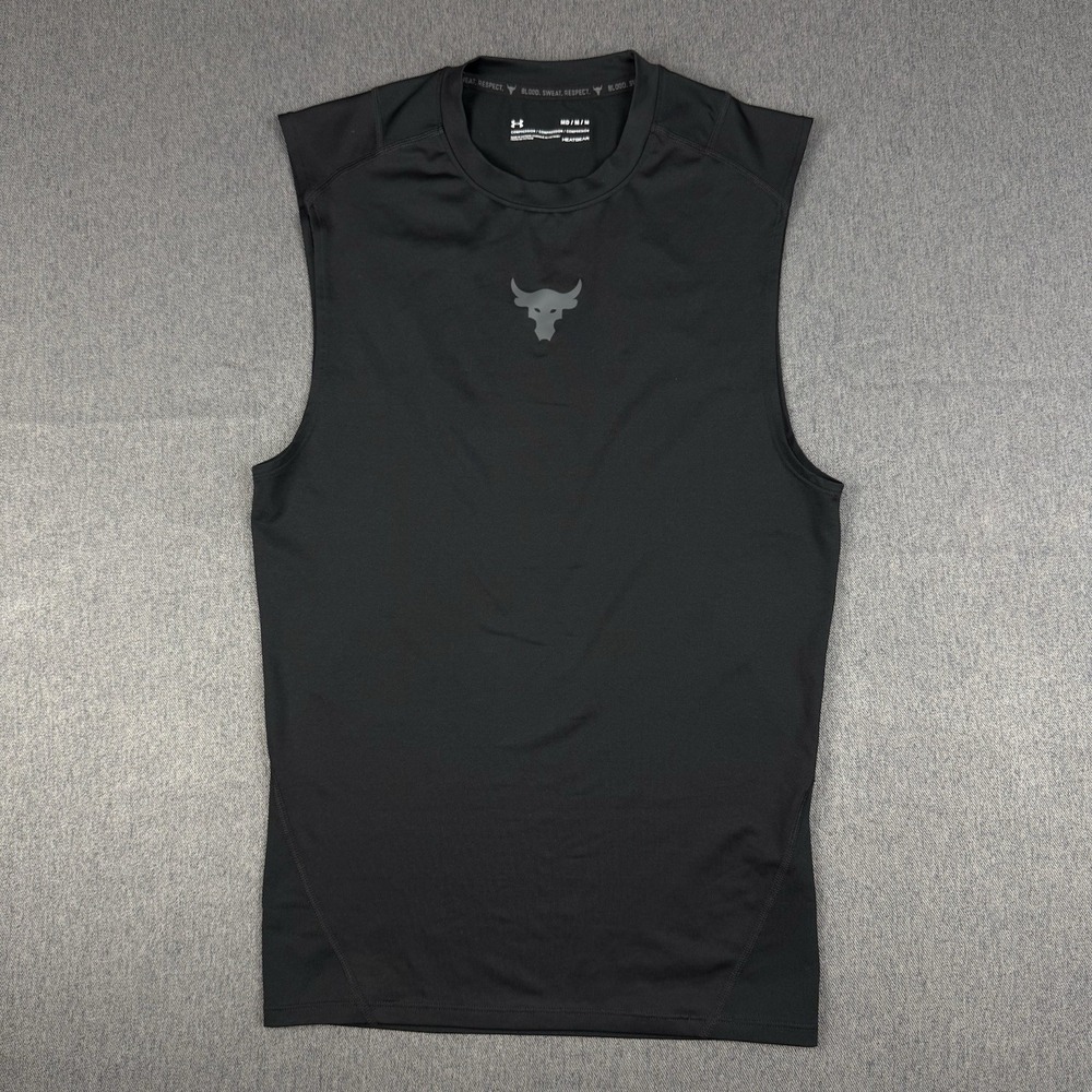 Under Armour Mens Project Rock Heatgear Compression Sleeveless Shirt Medium